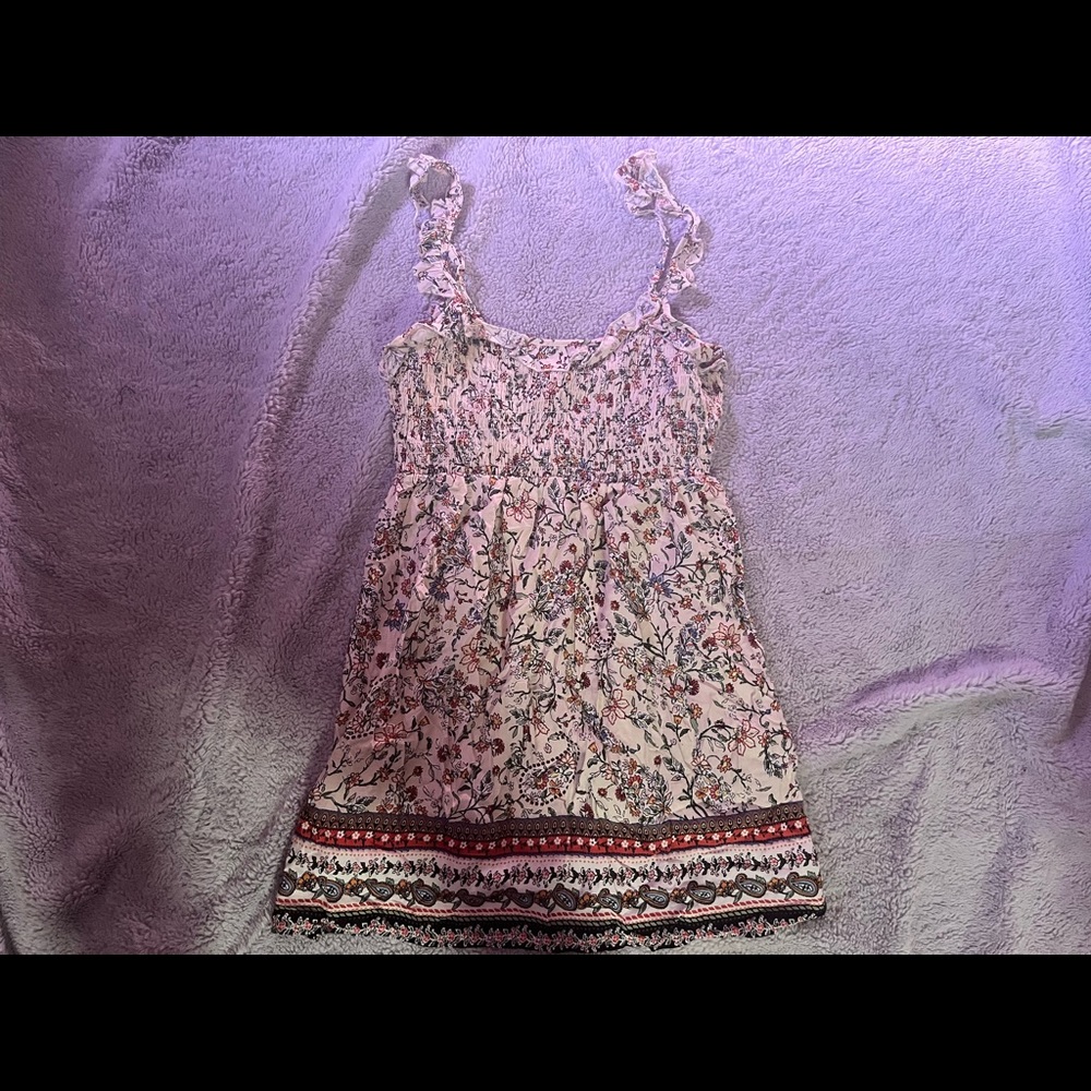 white floral Francesca’s dress
